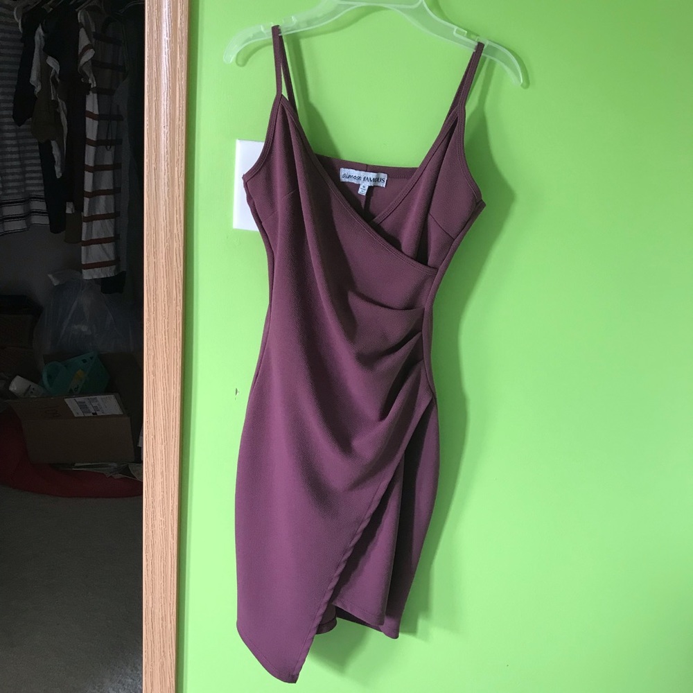 Almost Famous Mauve Wrap Dress